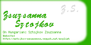 zsuzsanna sztojkov business card